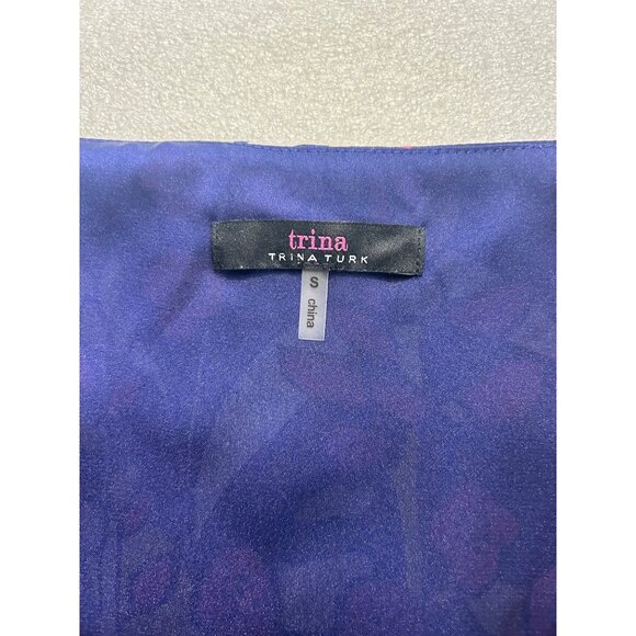 Trina Turk Sentiment Floral Mod Retro Resort Wear Dress Small - Picture 7 of 7